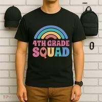 4th Grade Squad Rainbow T-Shirt thumb 6