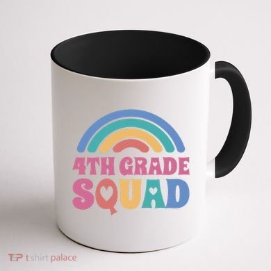 4th Grade Squad Rainbow Coffee Mug back
