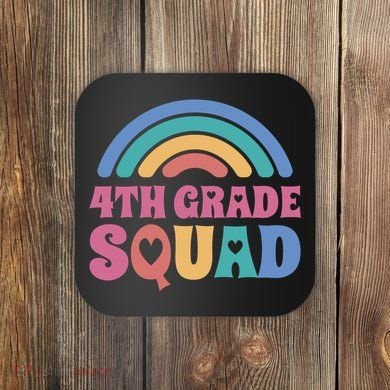 4th Grade Squad Rainbow Coaster