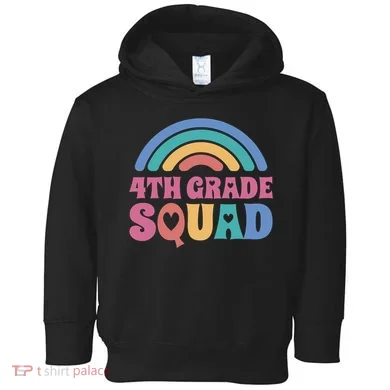 4th Grade Squad Rainbow Toddler Hoodie