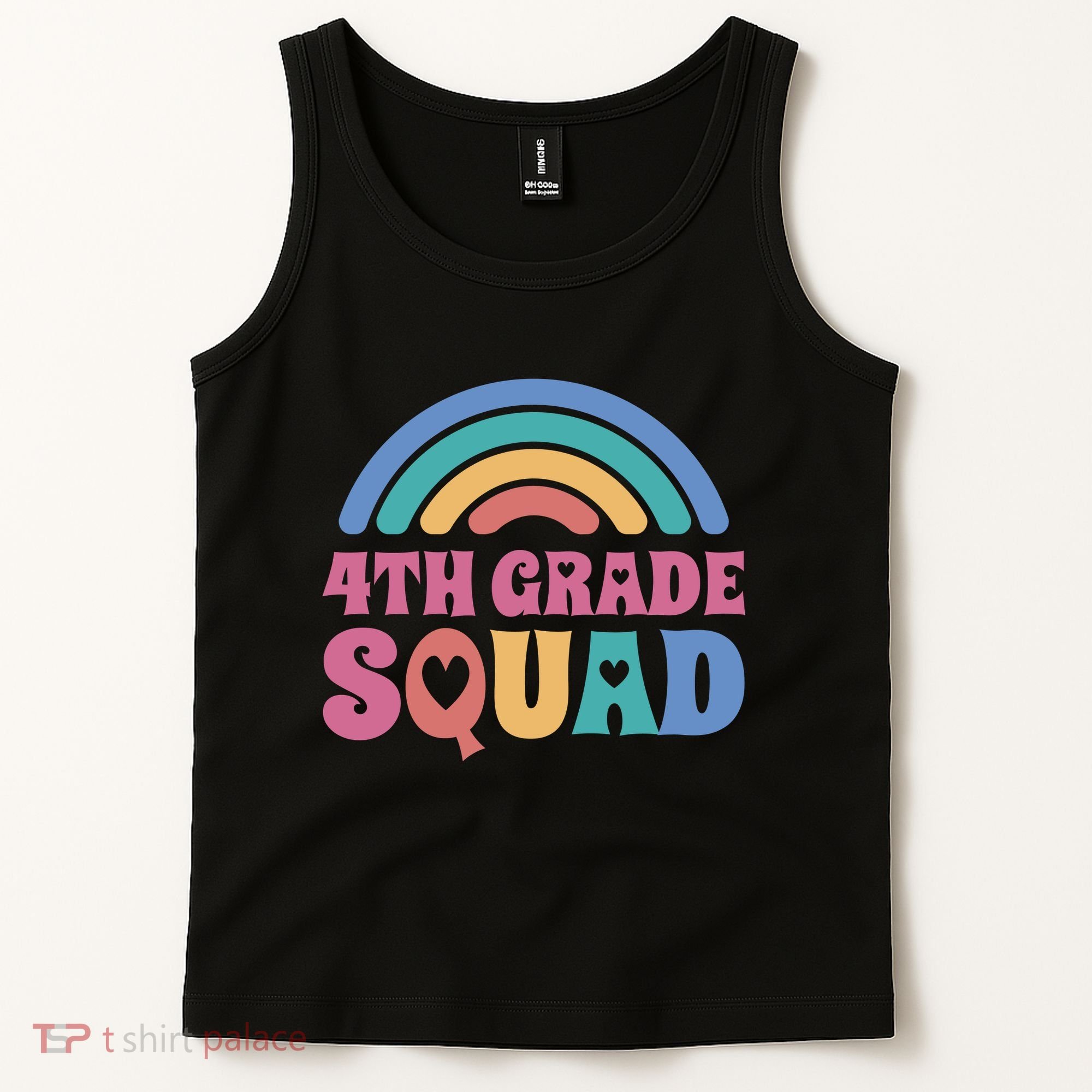 4th Grade Squad Rainbow Tank Top
