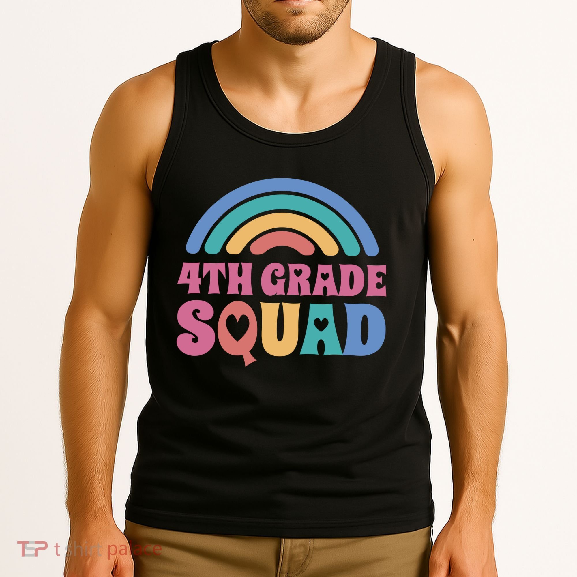 4th Grade Squad Rainbow Tank Top
