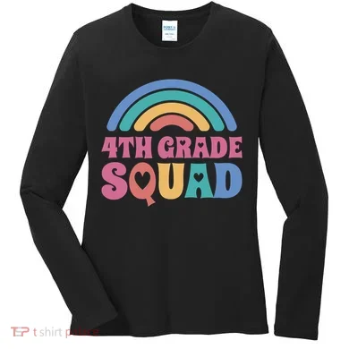4th Grade Squad Rainbow Women's Long Sleeve Shirt