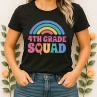 4th Grade Squad Rainbow Women's T-Shirt thumb 2