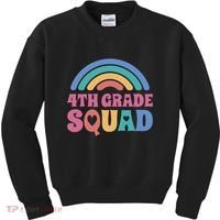 4th Grade Squad Rainbow Kids Sweatshirt thumb 0