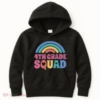 4th Grade Squad Rainbow Kids Hoodie thumb 0
