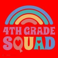 4th Grade Squad Rainbow Santa Hat thumb 1