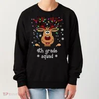 4th Grade Squad Reindeer Christmas Women's Sweatshirt thumb 0