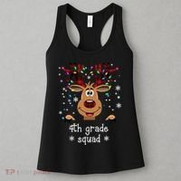 4th Grade Squad Reindeer Christmas Women's Tank Top thumb 3
