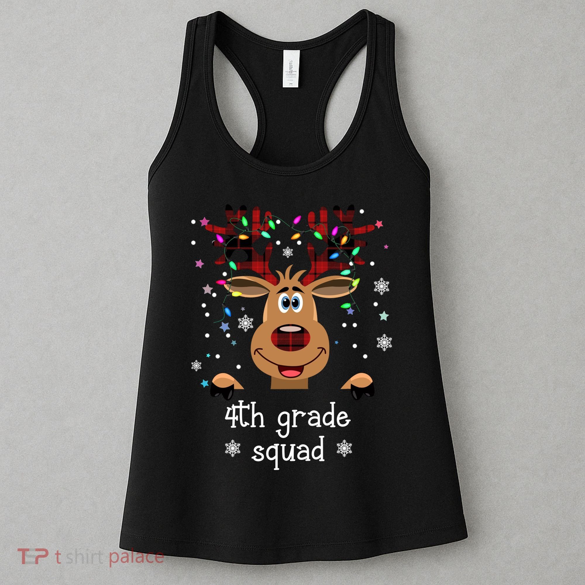 4th Grade Squad Reindeer Christmas Women's Tank Top