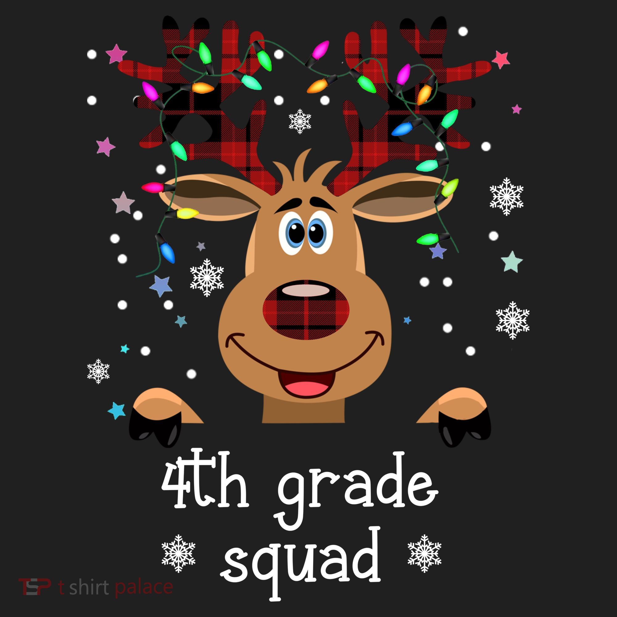 4th Grade Squad Reindeer Christmas Hat