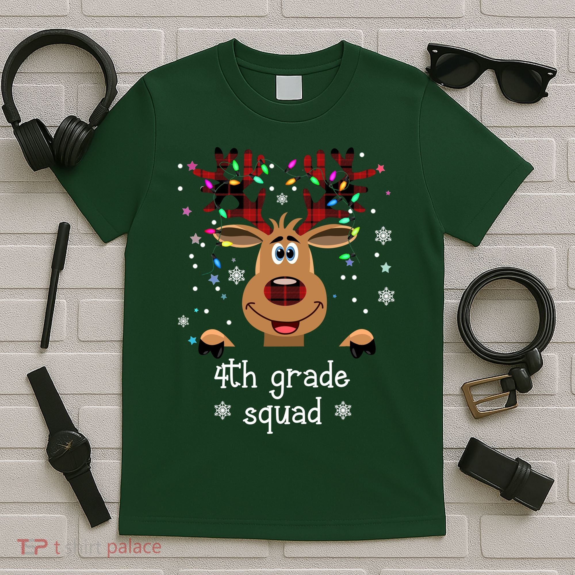 4th Grade Squad Reindeer Christmas T-Shirt
