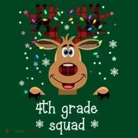 4th Grade Squad Reindeer Christmas Women's T-Shirt thumb 6