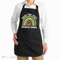 4th Grade Teacher Rock The Test Day Fourth Grade Testing Apron thumb 2