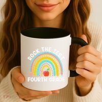 4th Grade Teacher Rock The Test Day Fourth Grade Testing Coffee Mug thumb 3