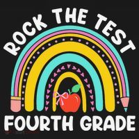 4th Grade Teacher Rock The Test Day Fourth Grade Testing Pajama Set thumb 2