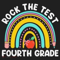 4th Grade Teacher Rock The Test Day Fourth Grade Testing Hat thumb 2