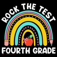 4th Grade Teacher Rock The Test Day Fourth Grade Testing Toddler Hoodie thumb 2