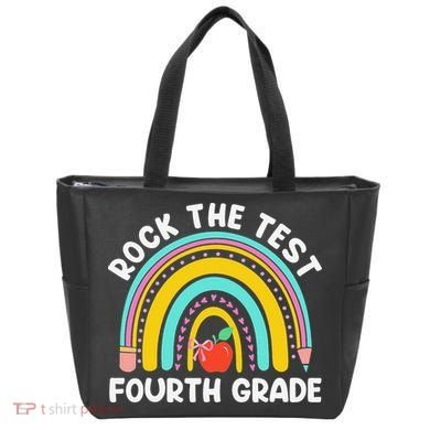 4th Grade Teacher Rock The Test Day Fourth Grade Testing Tote Bag