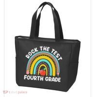4th Grade Teacher Rock The Test Day Fourth Grade Testing Tote Bag thumb 3