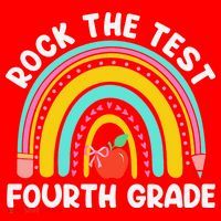 4th Grade Teacher Rock The Test Day Fourth Grade Testing Santa Hat thumb 1