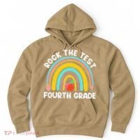 4th Grade Teacher Rock The Test Day Fourth Grade Testing Hoodie thumb 0