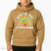 4th Grade Teacher Rock The Test Day Fourth Grade Testing Hoodie thumb 2