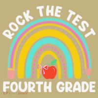 4th Grade Teacher Rock The Test Day Fourth Grade Testing Long Sleeve Shirt thumb 2