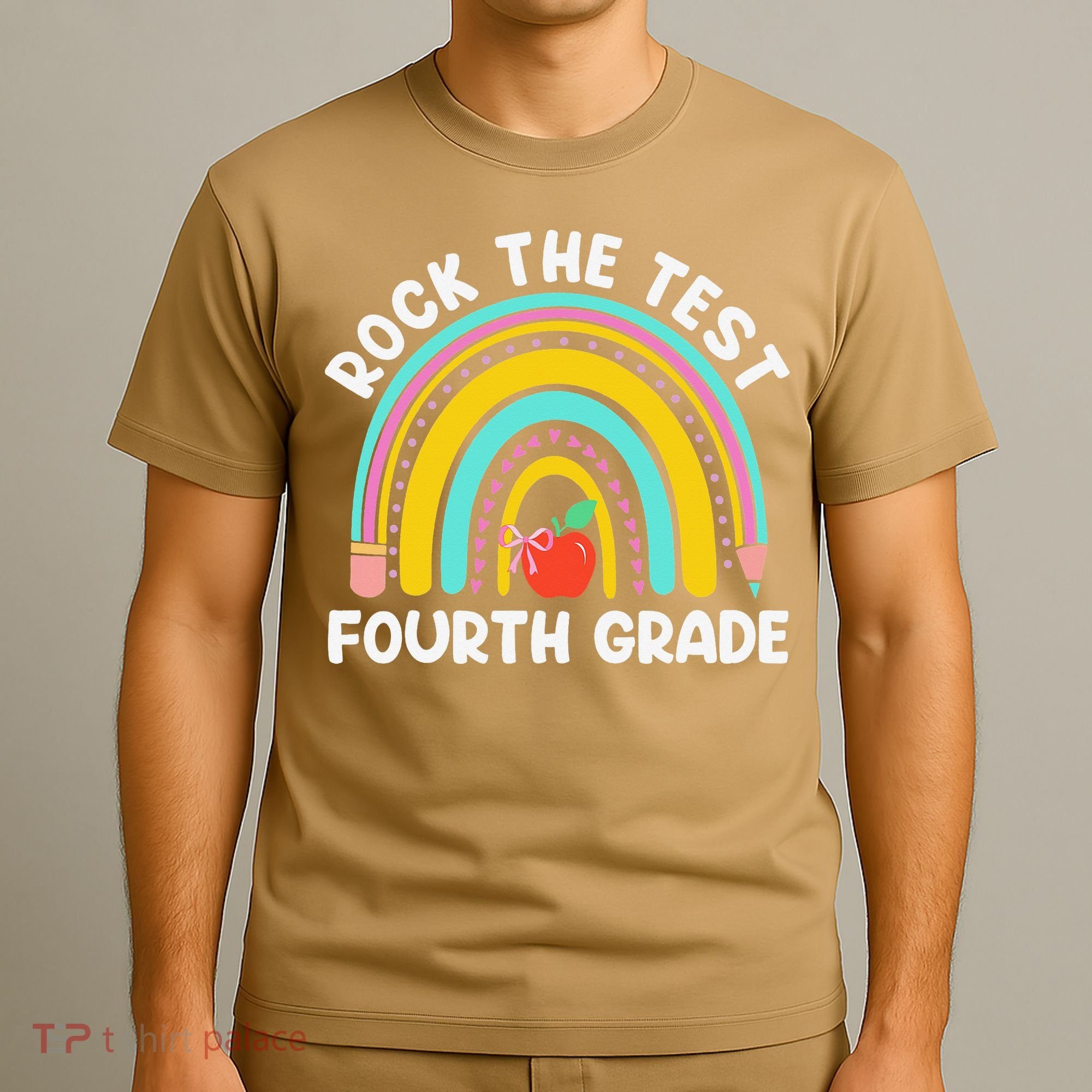4th Grade Teacher Rock The Test Day Fourth Grade Testing T-Shirt
