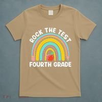 4th Grade Teacher Rock The Test Day Fourth Grade Testing T-Shirt thumb 5