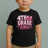 4th Grade Vibes Back To School Toddler T-Shirt thumb 2