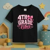 4th Grade Vibes Back To School Toddler T-Shirt thumb 3