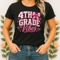 4th Grade Vibes Back To School Women's T-Shirt thumb 2