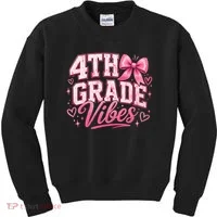 4th Grade Vibes Back To School Kids Sweatshirt thumb 0