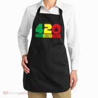 420 Good Vibes Only Rasta Reggae Marijuana Weed Cannabis Apron thumb 2