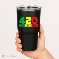 420 Good Vibes Only Rasta Reggae Marijuana Weed Cannabis Tumbler thumb 2