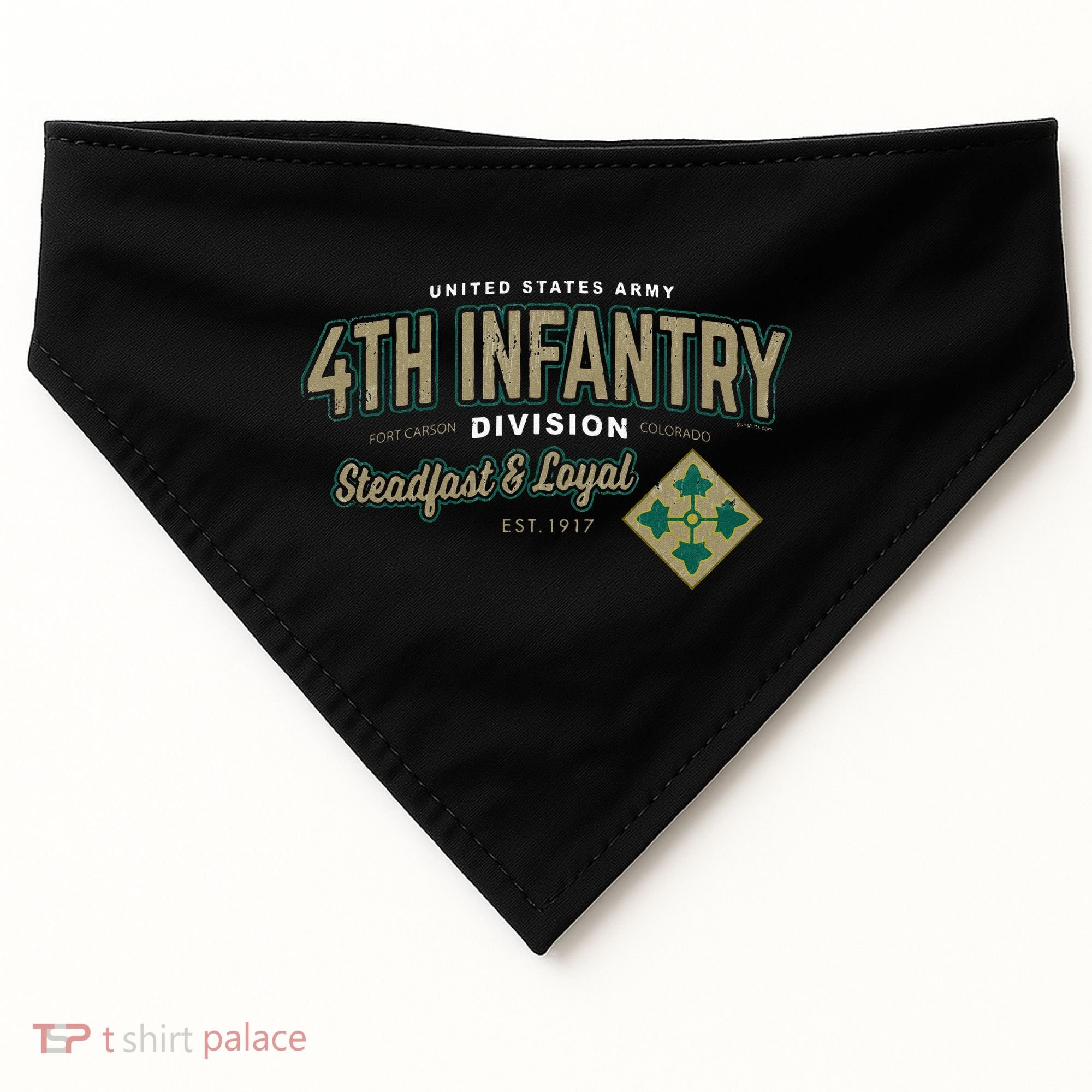 4th Infantry Division Fort Carson CO USA-Made Doggie Bandana