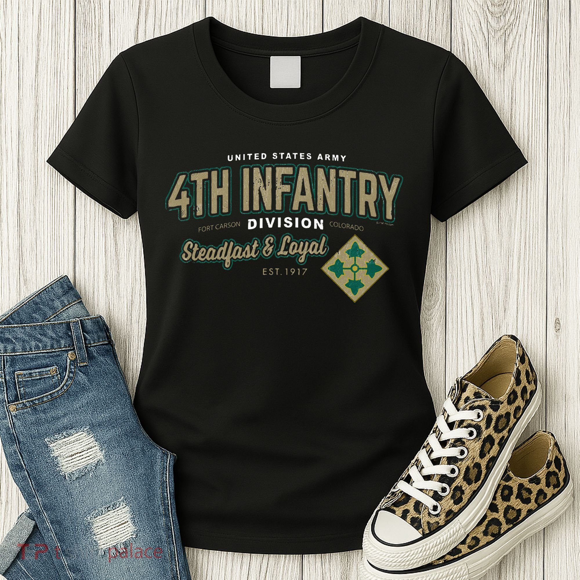 4th Infantry Division Fort Carson CO Women's T-Shirt