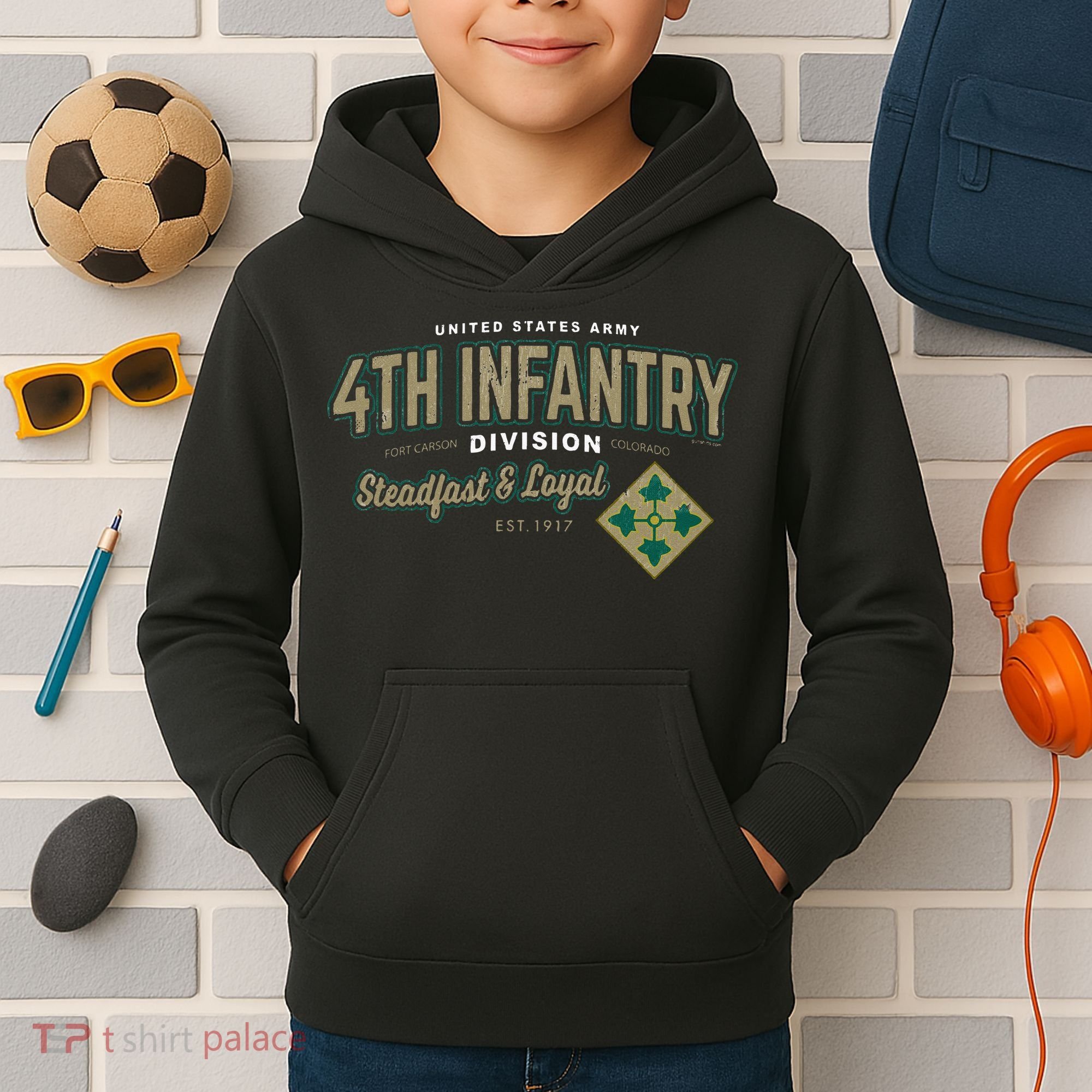 4th Infantry Division Fort Carson CO Kids Hoodie