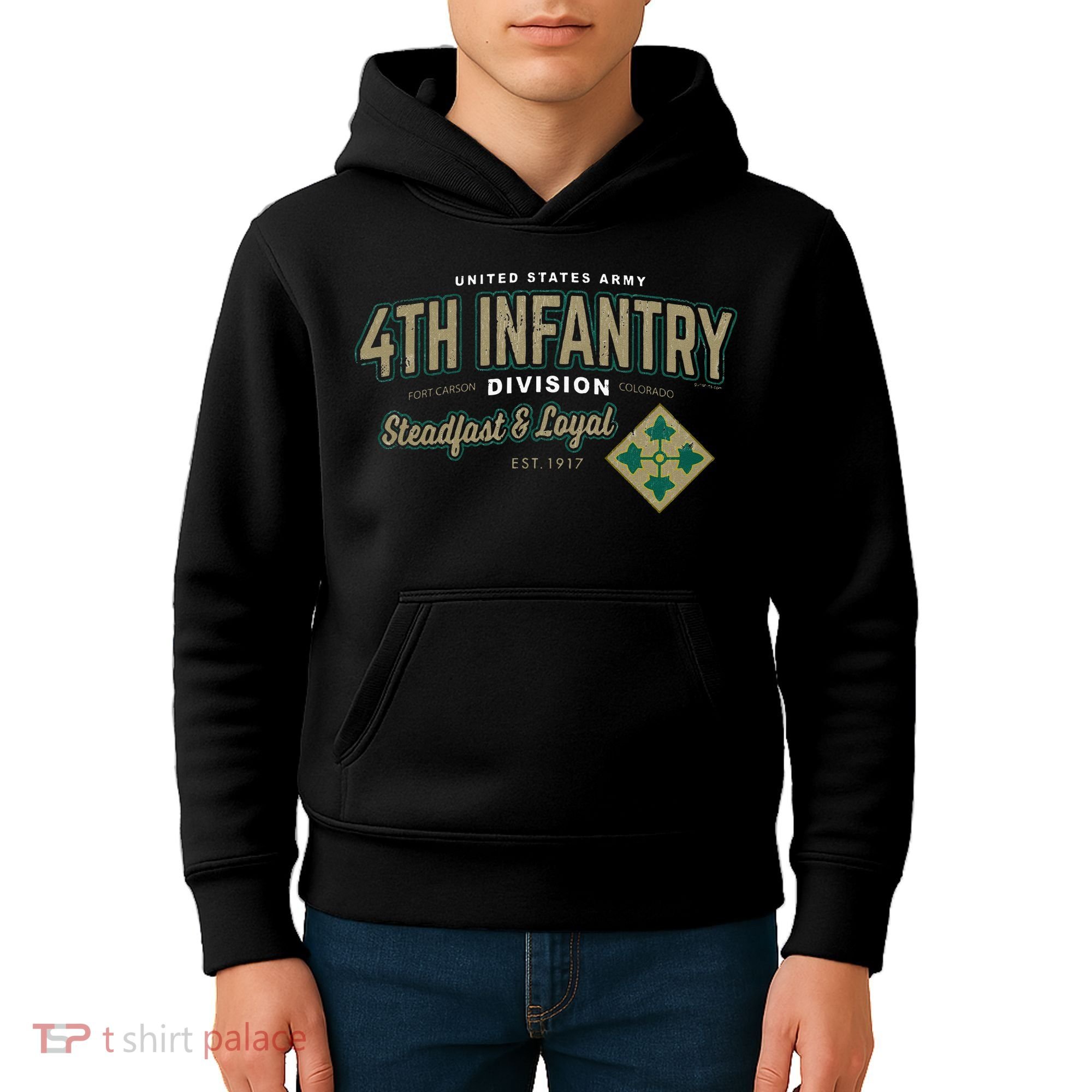 4th Infantry Division Fort Carson CO Kids Hoodie
