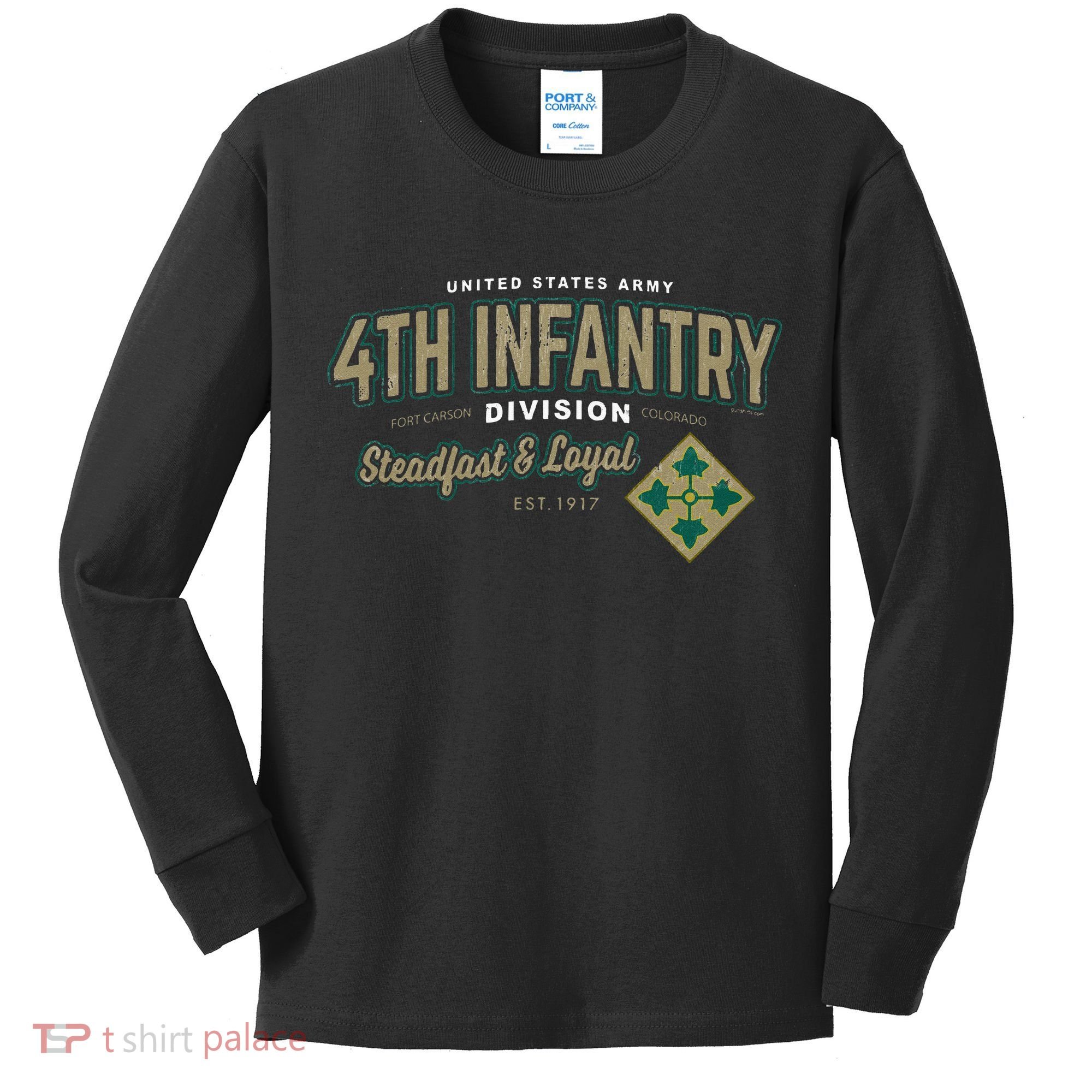 4th Infantry Division Fort Carson CO Kids Long Sleeve Shirt