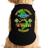 4th Infantry Division Gift Vietnam Combat Veteran Cool Gift Doggie Tank thumb 0