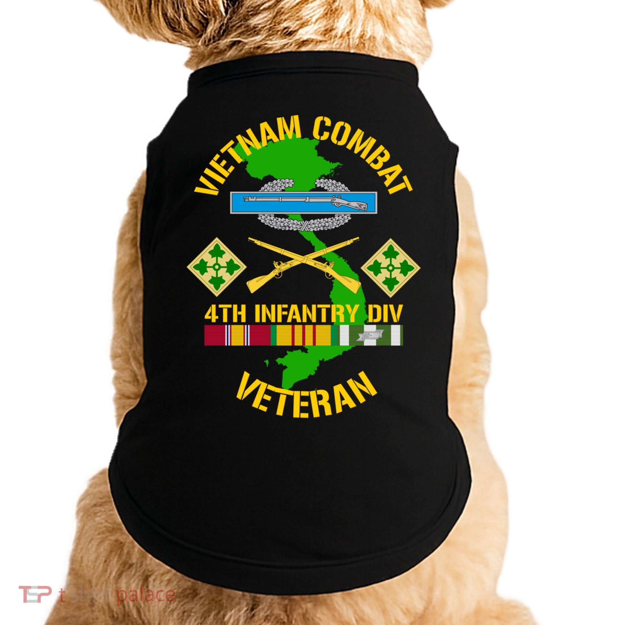 4th Infantry Division Gift Vietnam Combat Veteran Cool Gift Doggie Tank