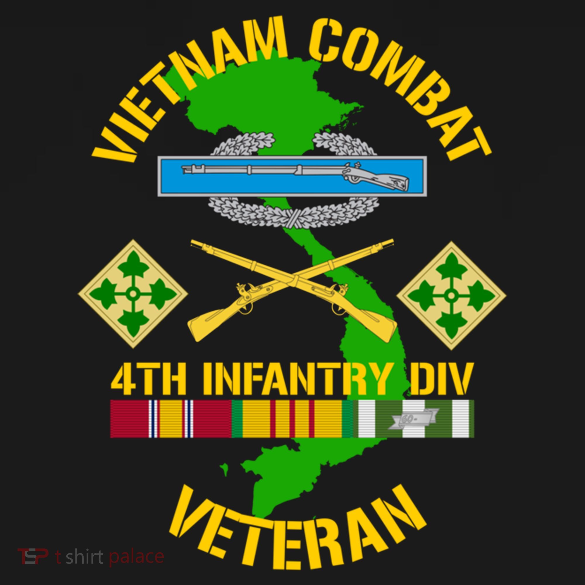 4th Infantry Division Gift Vietnam Combat Veteran Cool Gift Doggie Tank