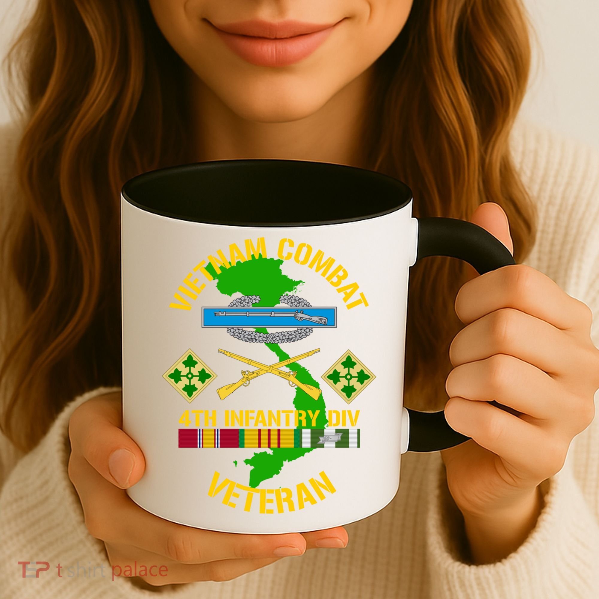 4th Infantry Division Gift Vietnam Combat Veteran Cool Gift Coffee Mug