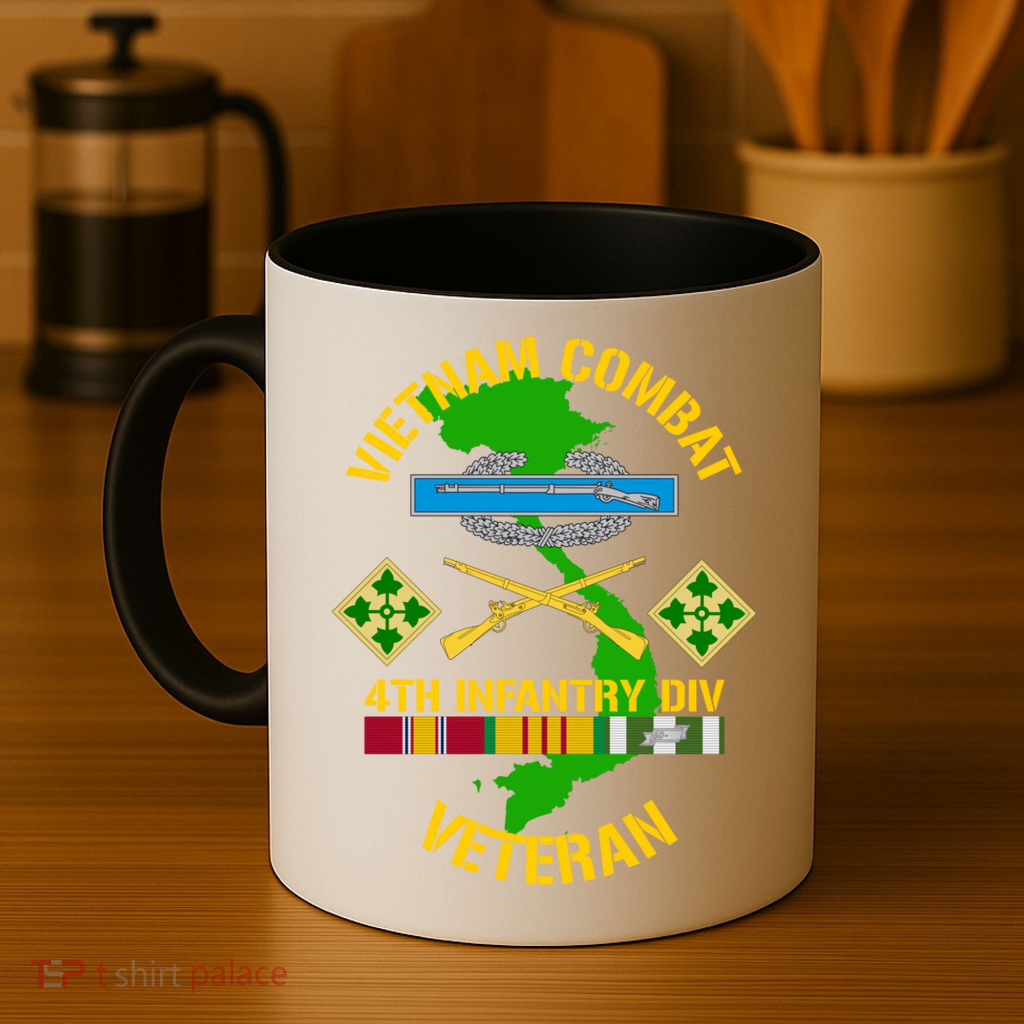 4th Infantry Division Gift Vietnam Combat Veteran Cool Gift Coffee Mug