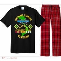4th Infantry Division Gift Vietnam Combat Veteran Cool Gift Pajama Set thumb 0