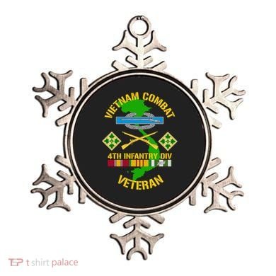 4th Infantry Division Gift Vietnam Combat Veteran Cool Gift Ornament