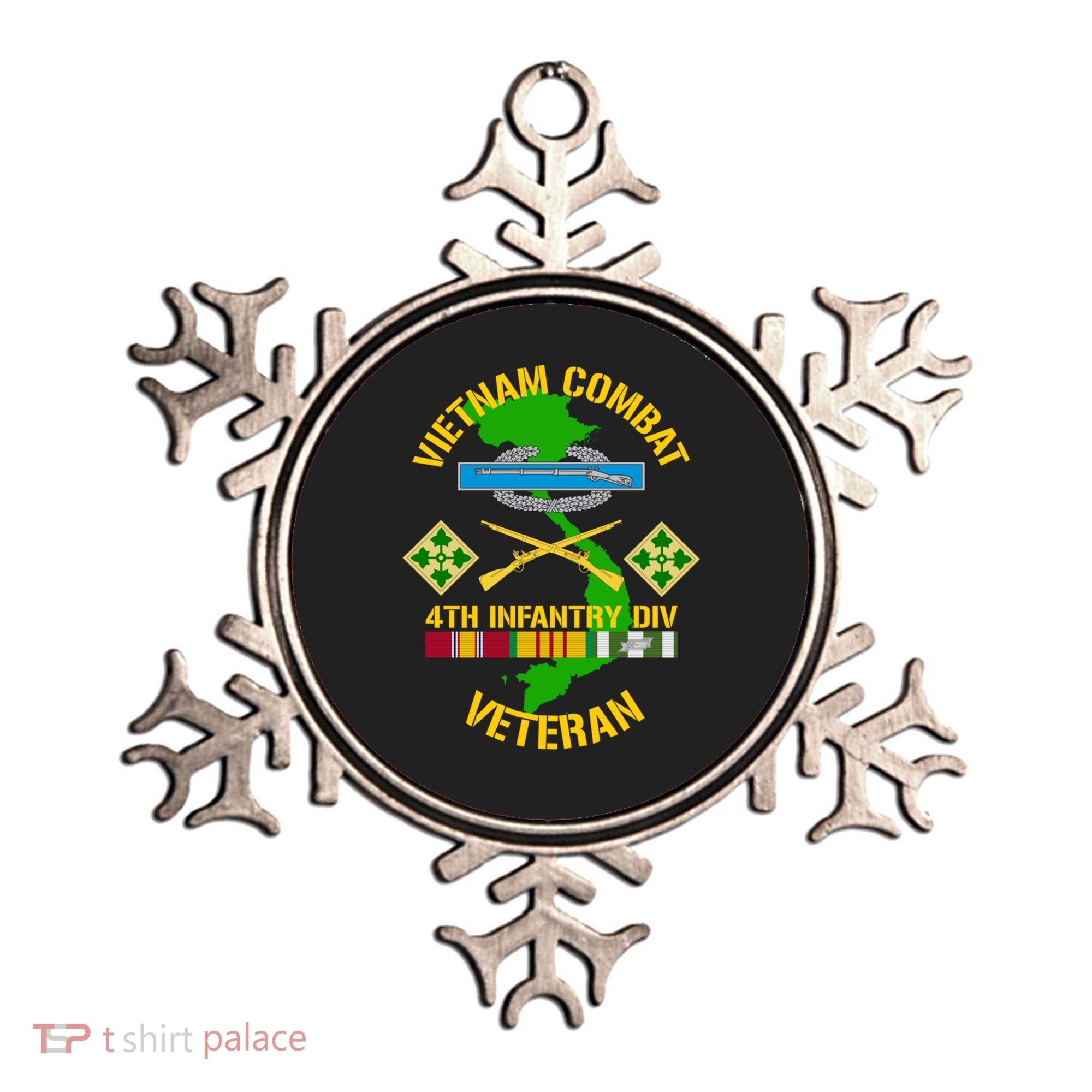 4th Infantry Division Gift Vietnam Combat Veteran Cool Gift Ornament