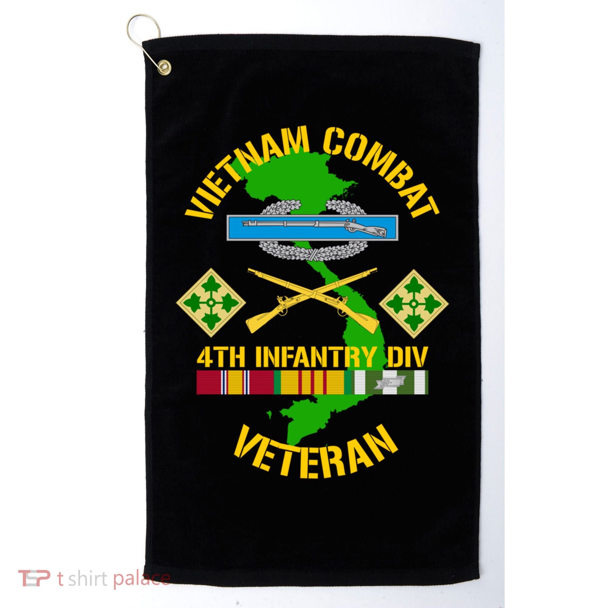 4th Infantry Division Gift Vietnam Combat Veteran Cool Gift Golf Towel